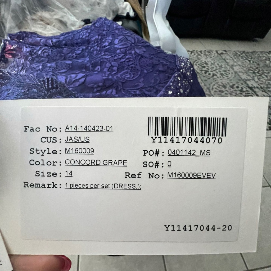 Concord Grape Dress Brand New